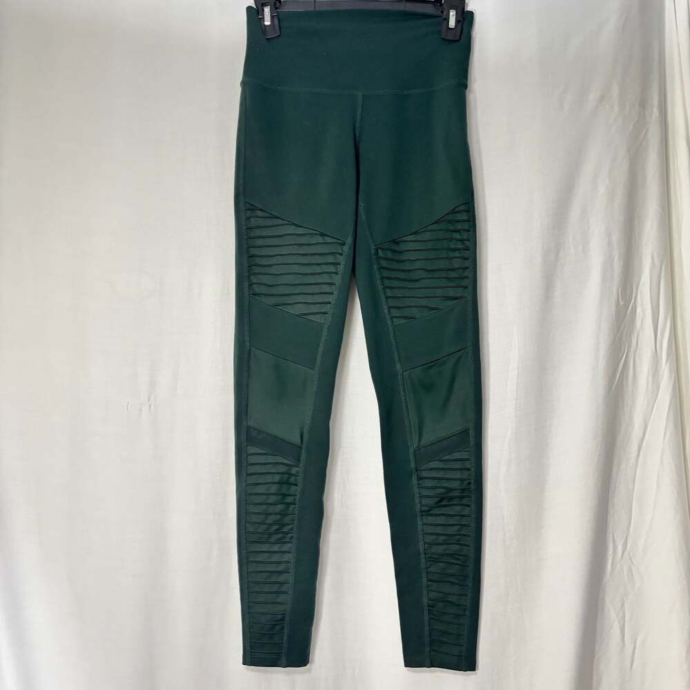 Alo Yoga High-Waist Moto Legging in Hunter/Hunter Glossy